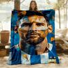 1pc Argentina Messi Outdoor Blanket Lightweight Flannel, Soft & Warm, All-Season Use for Sofa, Outdoor, Camping, Living Room, Office002