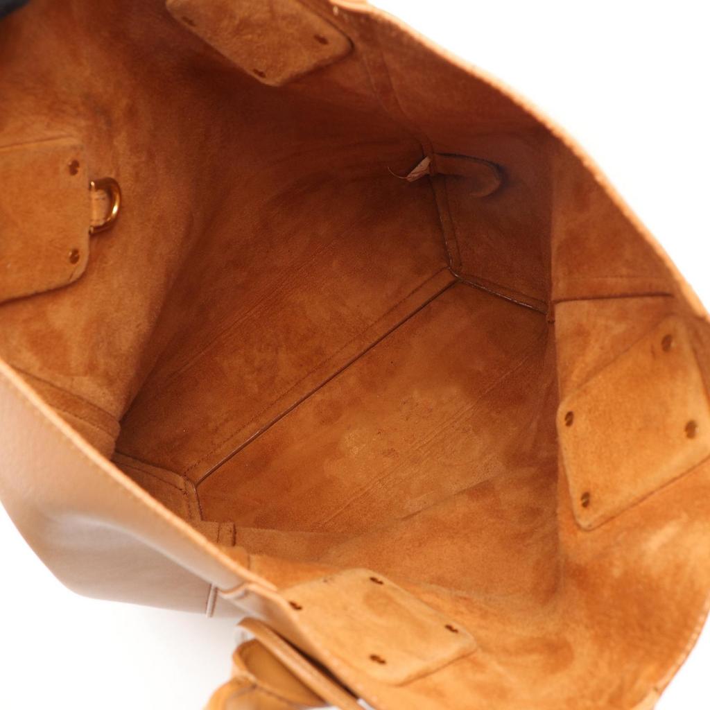 Used BOTTEGA VENETA basket Tote Bag leather Beige Used Women