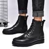 Mens Non-Slip Hiking Boot High Quality Casual Shoes All-match Men's Motorcycle Boots Genuine Leather Men's Boots Plus Size 38-47