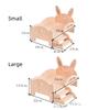 With Stairs Wooden Mini Bed Pig Rabbit Dollhouse Toy Bed Doll Miniature Bed  Photo Props