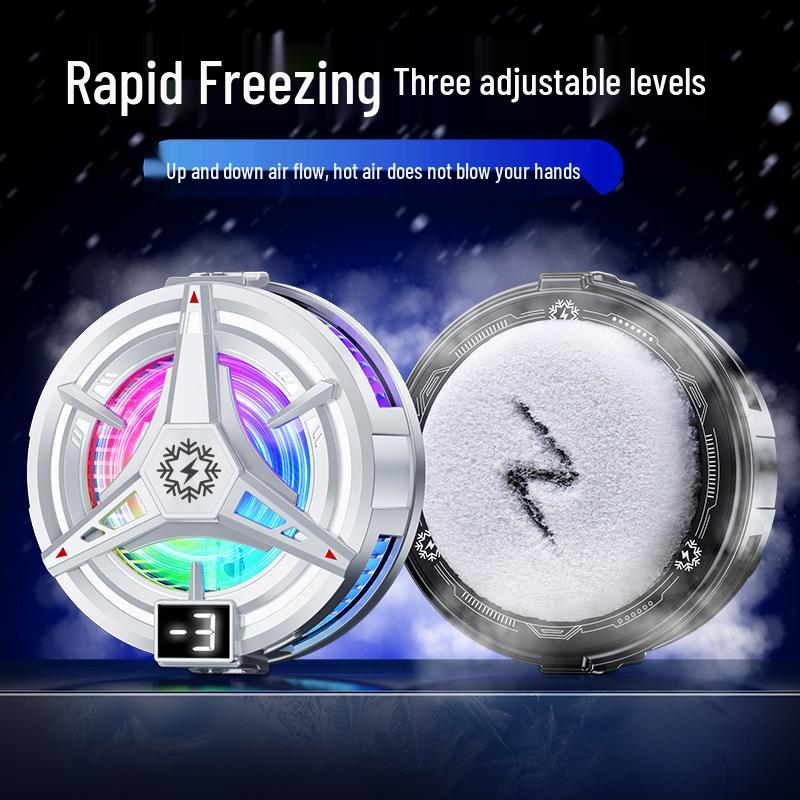 X76 Mobile Cooler: Digital Display, 3-Speed, Semiconductor Ice-Cooling for Gaming and Streaming