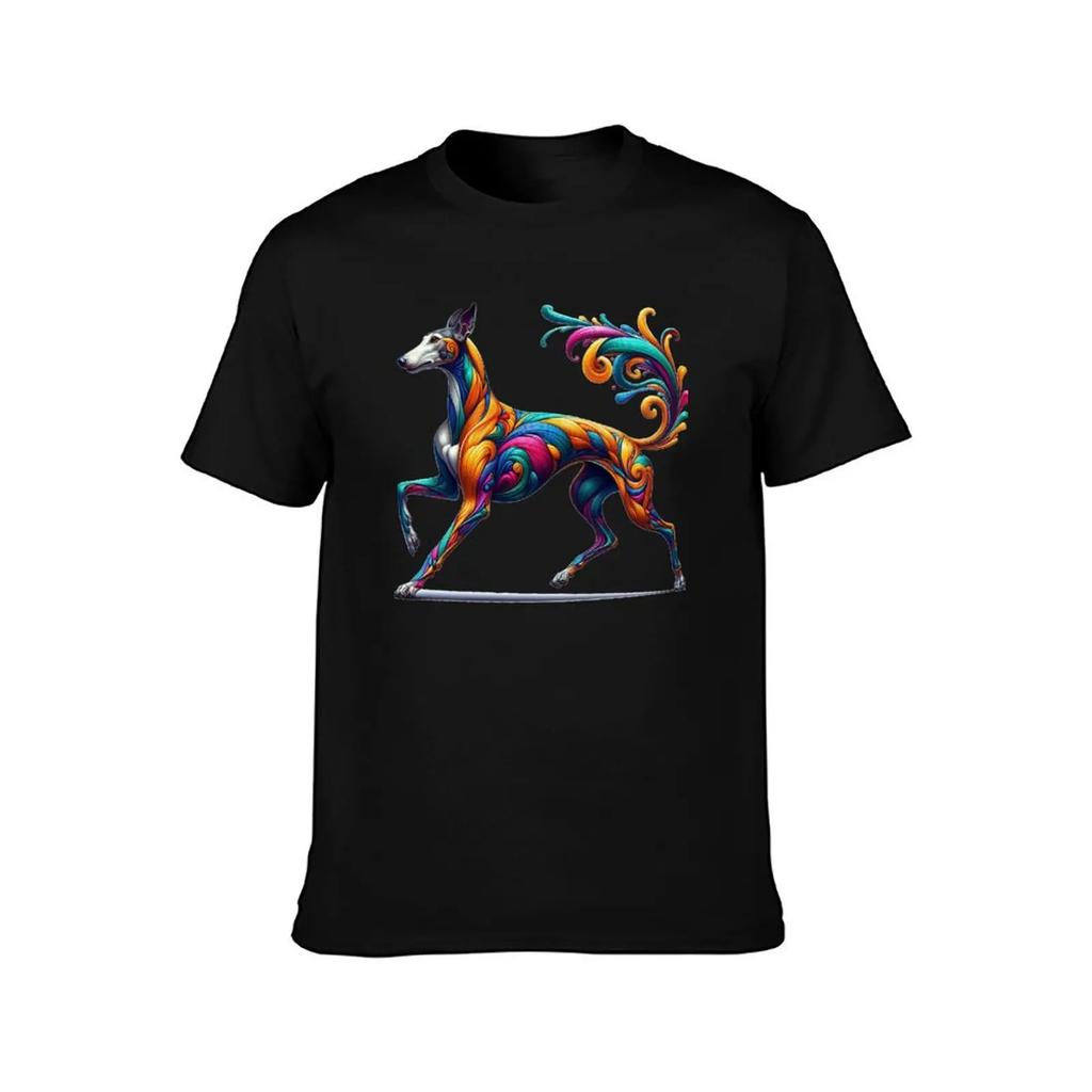 Galgo Espa?ol in bright colors T-Shirt oversized t shirt plain Short sleeve tee vintage t shirt men