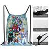 Custom Saint Seiyas Drawstring Bag Women Men Lightweight Seiya Hyoga Shiryu Camus Shun Athena Sports Gym Storage Backpack