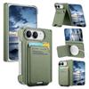 Magnetic Flip Card Slots Wallet Bracket Leather Phone Case for iPhone Duo 18 Fold Wide Central Axis Protection for Magsafe Cover