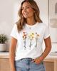 Unisexs Shirt Tshirt Faith Hope Love Floral Letter Print Tshirt Unisexs Summer Shortsleeve Fashion Casual Tshirt