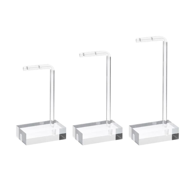 

3Pcs Portable Clear Acrylic Earring Display Stand Set 3 Sizes Jewelry Holder for Retail Photography and Home Storage 1