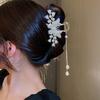 Long Butterfly Beaded Tassel Hair Clip For Women Fairy Temperament Sweet Princess Hairpin  Hair Accessories