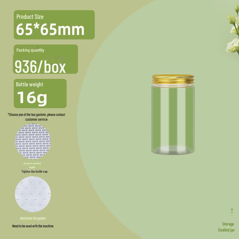 Großes transparentes Getreidevorratsglas – 65 mm Durchmesser, feuchtigkeitsbeständiger, versiegelter Kunststoffbehälter