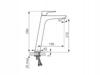 Ferro LIPPI chrome free-standing washbasin tap