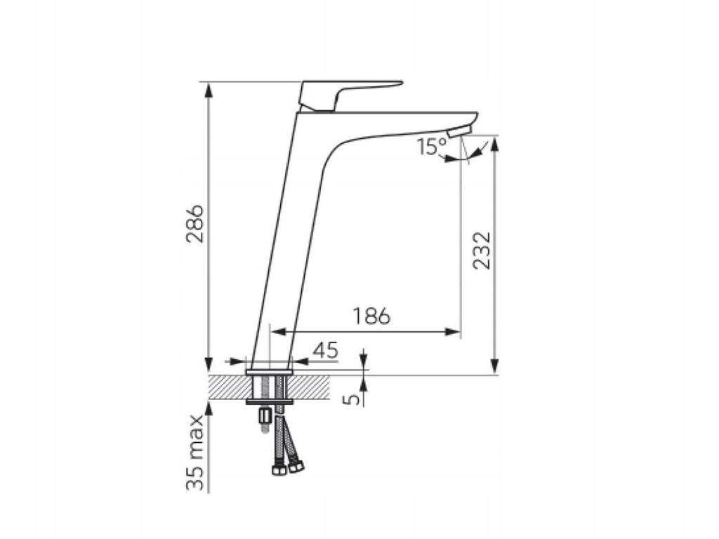 Ferro LIPPI chrome free-standing washbasin tap