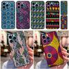 African Fabric Print Phone Case For iPhone 17 Air 12 13 Mini 11 14 15 16 Pro Max Plus 16e 17 Pro Max Back Cover