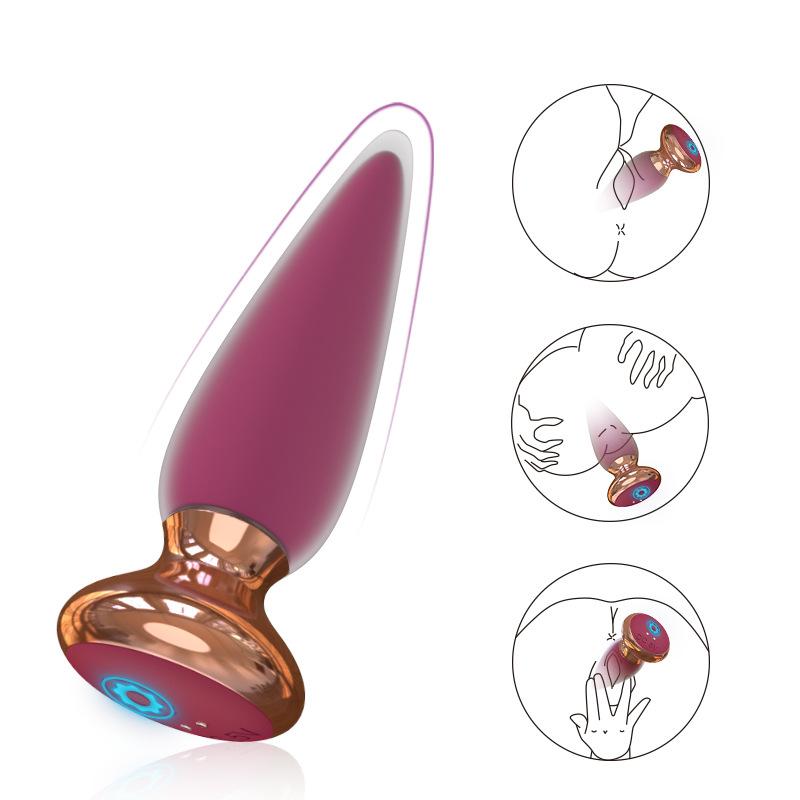 Vibrator anal Jucărie sexuală pentru bărbați și femei Plug anal cu telecomandă fără fir Masaj de prostată masculin Vagin Dildo cu punct G Vibrator anus Plug anal