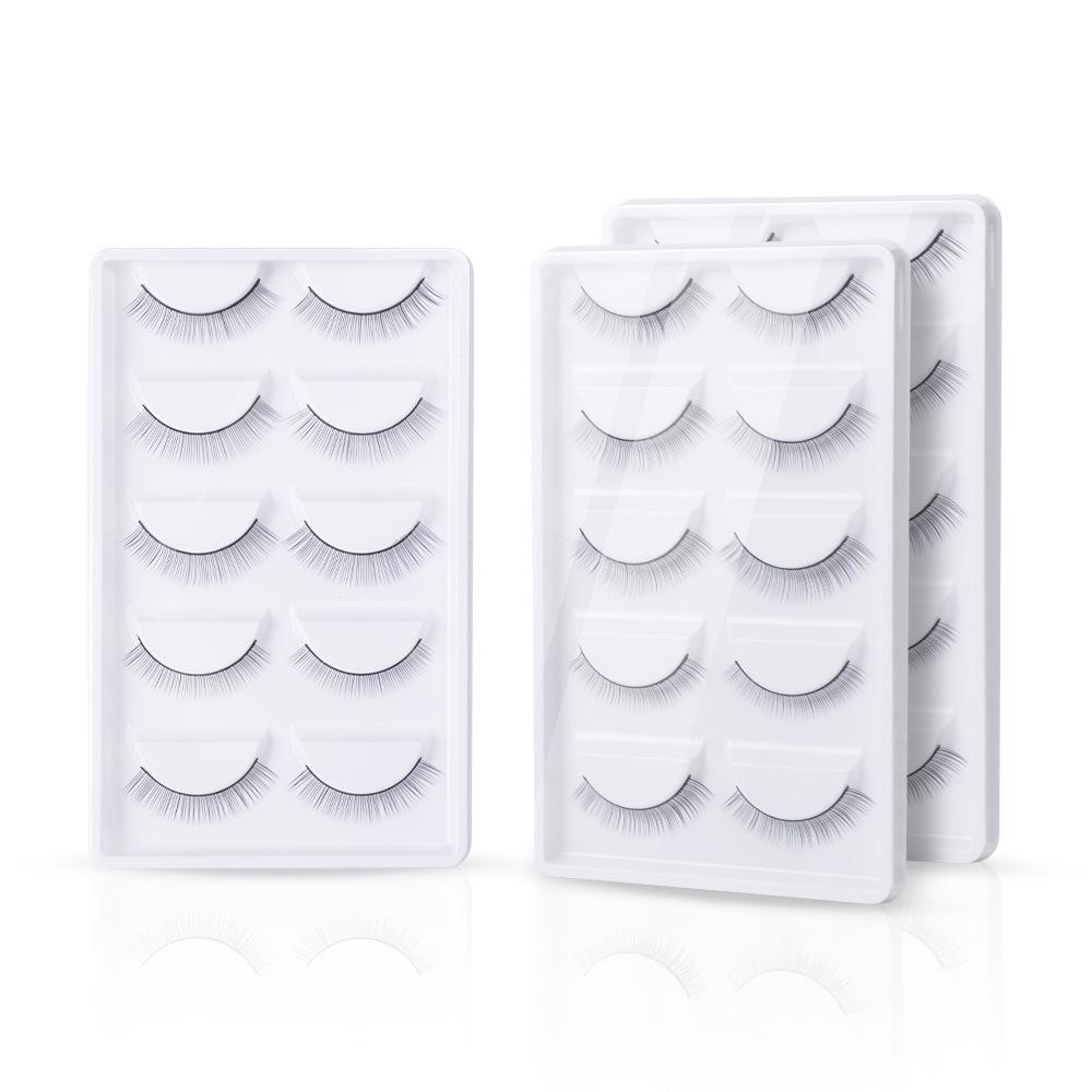 Beginner Tattoo Makeup Artist Eyelash Practice Set - 5 Pairs of Easy-to-Use Training False Eyelashes