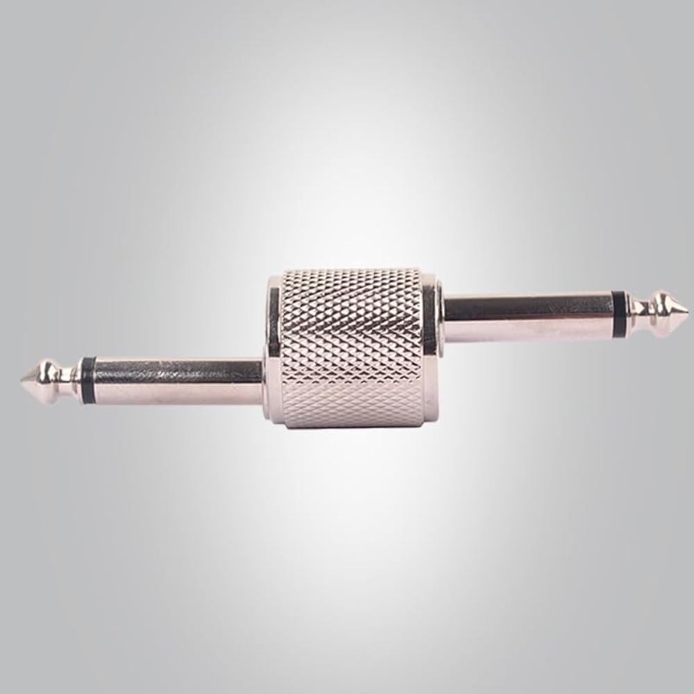 NUOLUX Guitar Pedal Effect Plug Coupling Connector, 3.43 Inch, Silver, Compact Design, Compatible...