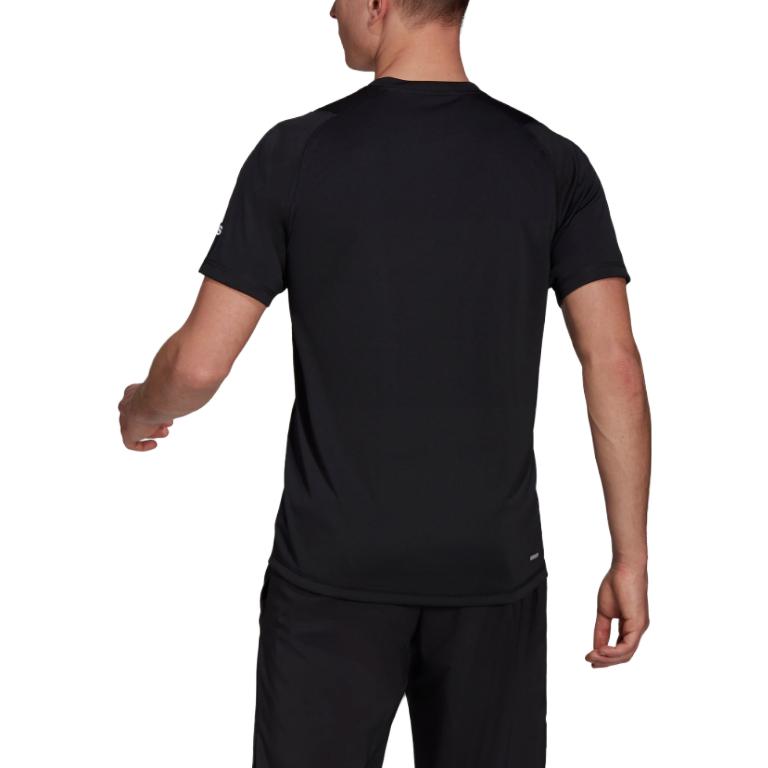 Adidas T Shirts Men's Black Crew Neck Moderate Straight Fit GU2771