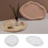 2PCS Epoxy Resin Crafting Molds Large Silicone Trays Moulds Candle Holder Molds Silicone Texture for Jewelry Tray Plate