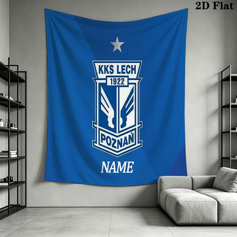 Custom KKS Lech Poznań Wall Hanging Printed Fabric Blanket Decorative Tapestries for Bedroom Living Room Home Decor