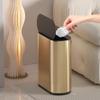Press Type Trash Can Bathroom Gap Trash Cans Stainless Steel Litter Bins Luxury Large Capacity Dustbin Bathrooms Accessories
