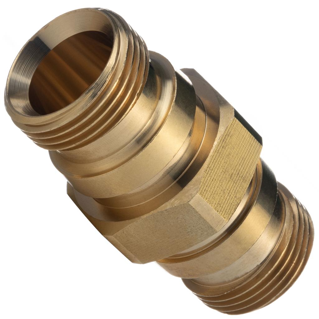 TR22M-TR22M DualConnect Adapter - Easy!Lock HD HDS Straight Brass Connector