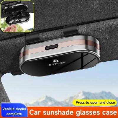 Car Sun Visor Organizer Glasses Ticket Card Box Styling Accessories For C6 C4 C3 C2 C1 2CV VTS DS3 DS5 RD3 Grand C15 C4L