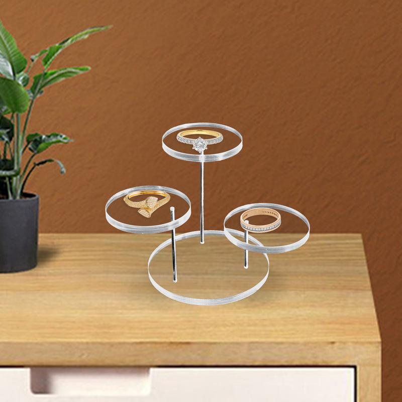 Jewelry Display Stand Earrings Necklace Ring Jewelry Display Tray Multi-Layer Storage Racks Organizer Holder Make Up Decorations