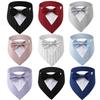 Tanpopo Brand Tuxedo Dog Wedding Collar Bow Tie Adjustable Collar Birthday Costume Outfit Cosplay Graduation Party Dress Bandana