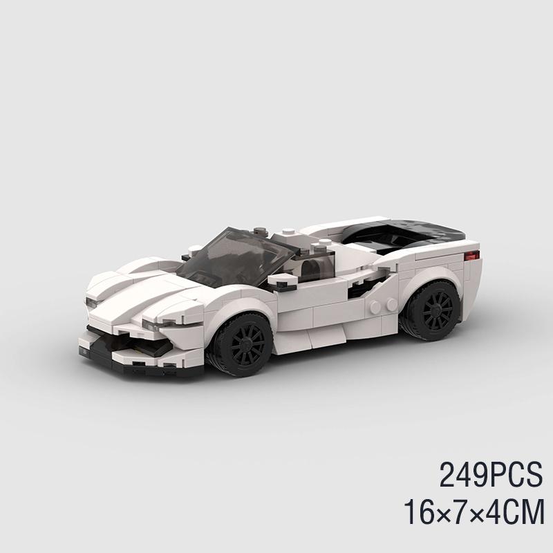 MOC City Speed Sport Racing Car Model Building Blocks Convertible Super Race Bricks Rally Vehicle Toy Technical Christmas Gift