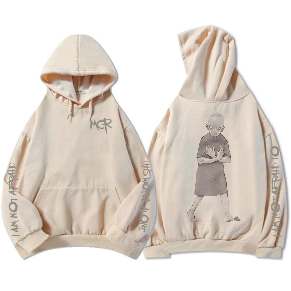 

WALK THIS WORLD ALONE HOODIE MY CHEMICAL ROMANCE Street Style Sweatshirts Winter Fleece Male Hooded Pullovers Graphic Print Tops XXXL хакі