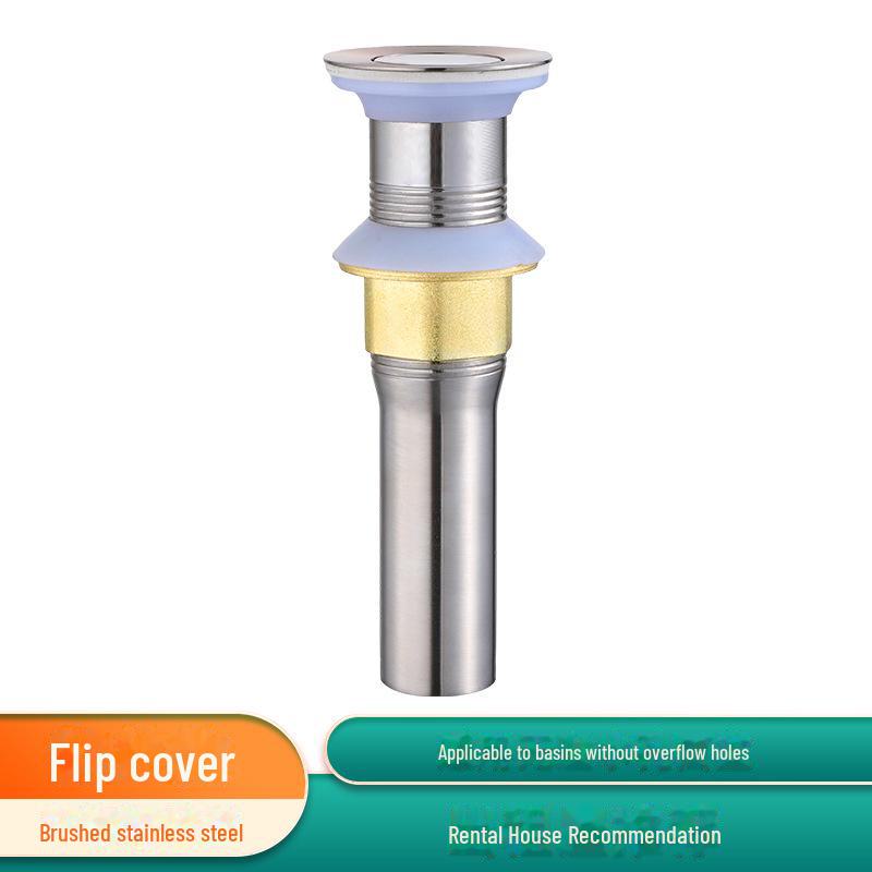 

Мідний донний клапан для умивальника у ванній кімнаті з дезодоруючим зливним патрубком