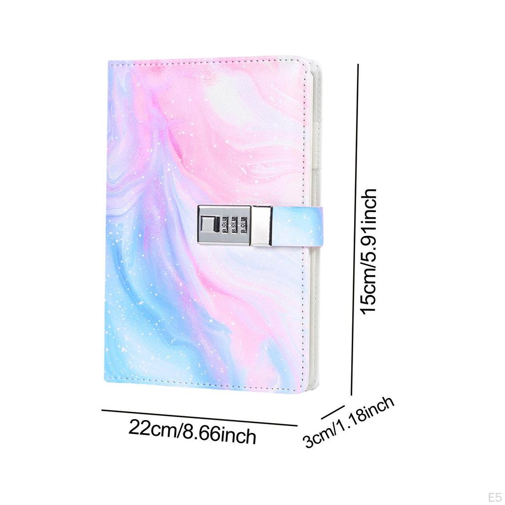 Diary with Lock Combination Journal Organizer ,Thick Travel Locked Locking