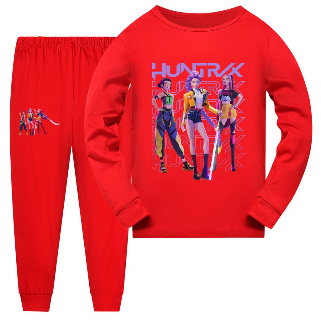 Children's Fashion Suit Skirt Round Neck Long Sleeve Top Pants