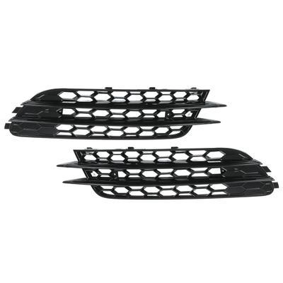 2 stuks Voor Mistlamp Grille Links Rechts voor RS6 Stijl Glanzend Zwart Vervanging voor A6 C7 2012?2015
