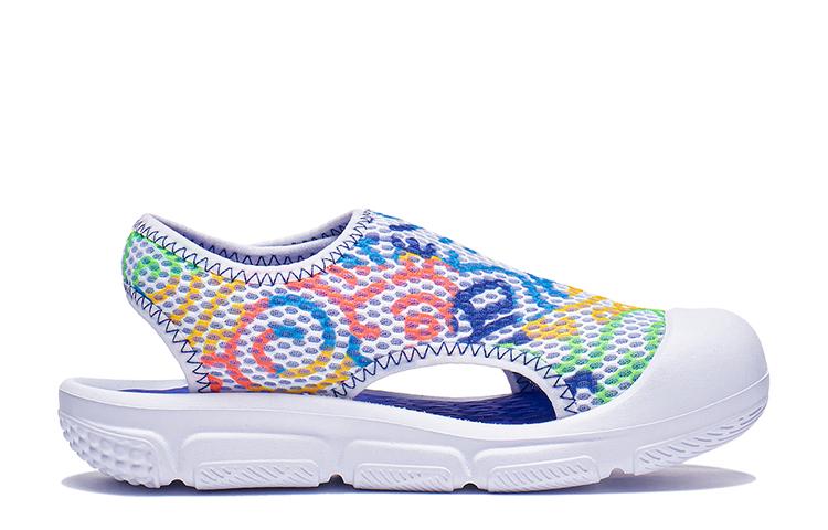 Li Ning YOUNG Tracing Huiyou 2.0 Children's Sandals Standard White/Fresh Fruit Yellow/Bright Royal Blue Kids' YKKT014-3