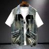 Herren Frühling und Herbst Motorrad Retro Weste Motorrad Fahren Denim Jacke