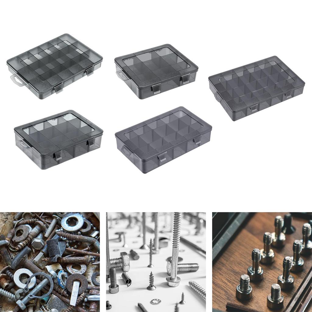 Organizer Container Storage Box Adjustable Divider Removable Grid Compartment for Jewelry Beads