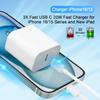 iPhone 17 16 15 Charger, USB C Charger, 4-Pack Fast Wall Charging, USB-C Chargers Block (4-Pack 6 Ft Cable Included) for iPhone 17/16/15/15 Pro/15