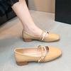 Mary Jane Fairy with Skirt Small Leather Single Shoes Girl 2025 Spring and Autumn New Late Evening Breeze Gentle Flat-bottomed Grandma Ladle Shoes