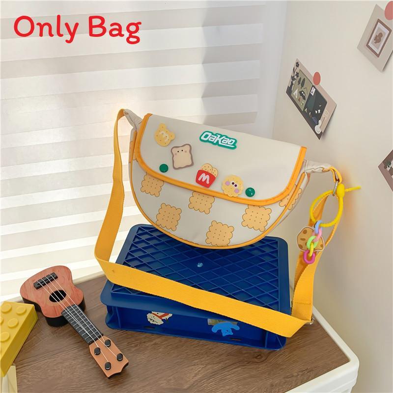 Cute Japanese Canvas Crossbody Bag With Printed Design For Daily Use