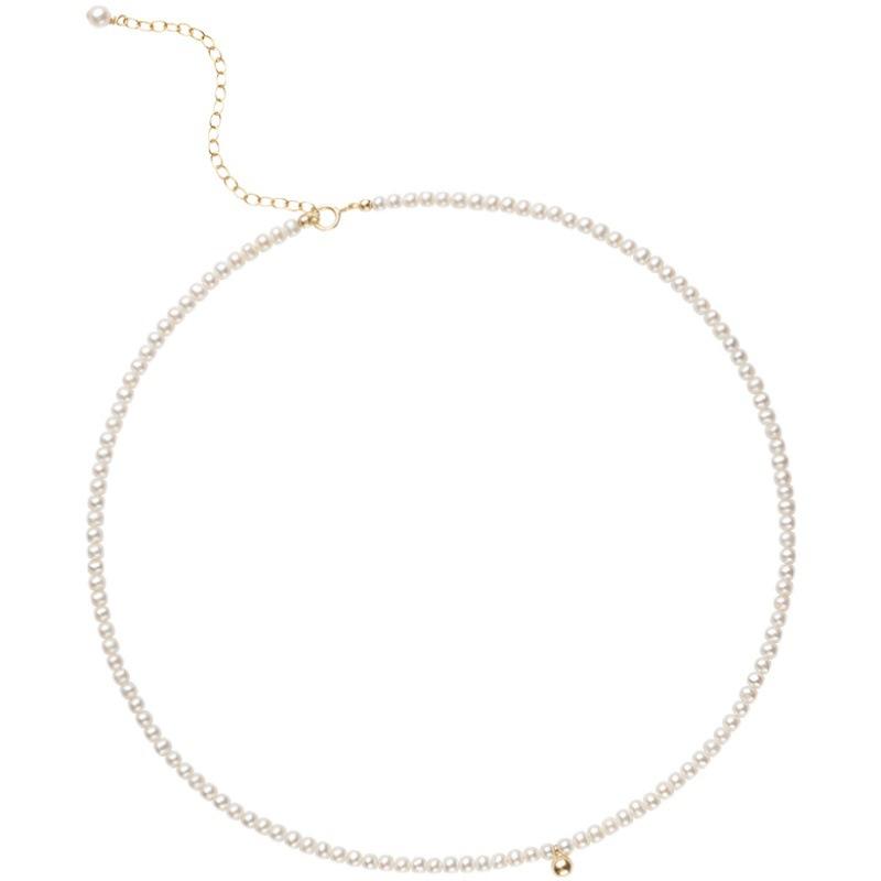 Korean Simple Choker Natural Pearl Small Particles Retro Women's Necklace Necklace Girlish Sense