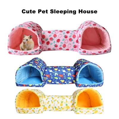 מיטת מנהרת בעלי חיים קטנה מיטת קן אוגר בקטיפה חזיר ניסיונות מחבוא נעים חם