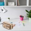 High Capacity Pencil Case 9 Compartments Canvas Pencil Bag Large Pen Organiser Travel Cosmetic Bag for Student Women