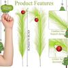 16pcs Faux Pampas Grass Christmas Tree Topper For Craft Decoration Supplies