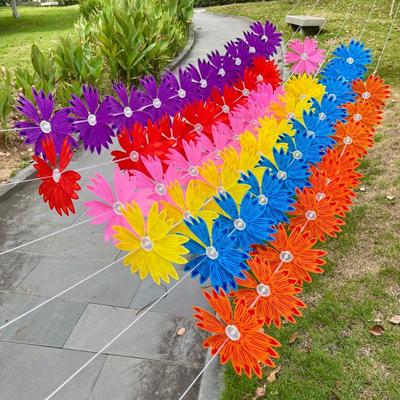 Sunflower Windmill Decorations for Outdoor Spaces and Events