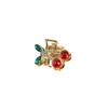Diamond Metal Red Cherry Hair Clip Sweet Small Exquisite Duckbill Clip Glitter Rhinestone Bangs Side Clip Girls Styling Headwear