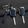 Zinc Alloy +Leather Car Key Case For Jeep Wrangler Compass Patriot Liberty Chrysler 300 PT Dodge JCUV Caliber Nitro Accessories