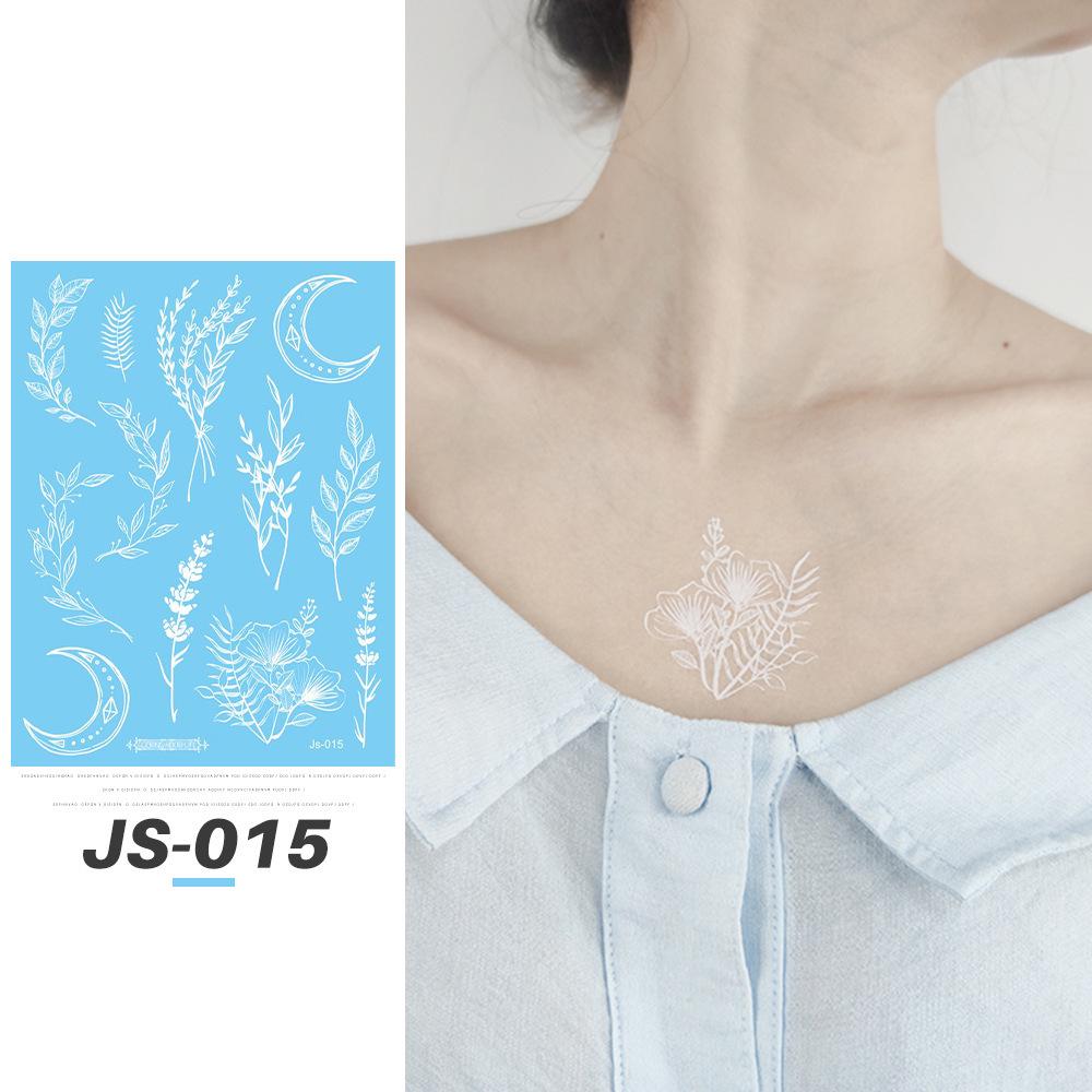 

White Lace Tattoo Sticker - Versatile Face, Arm & Clavicle Designs 158x120mm