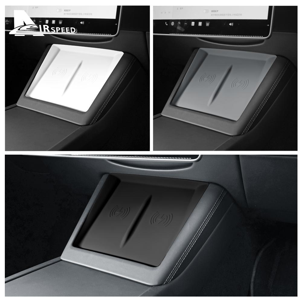 for Tesla Model 3 Highland 2025 Model Y Juniper 2025-up Silicone Wireless Charging Pad Non-Slip Mat Dust-Proof Car Accessories