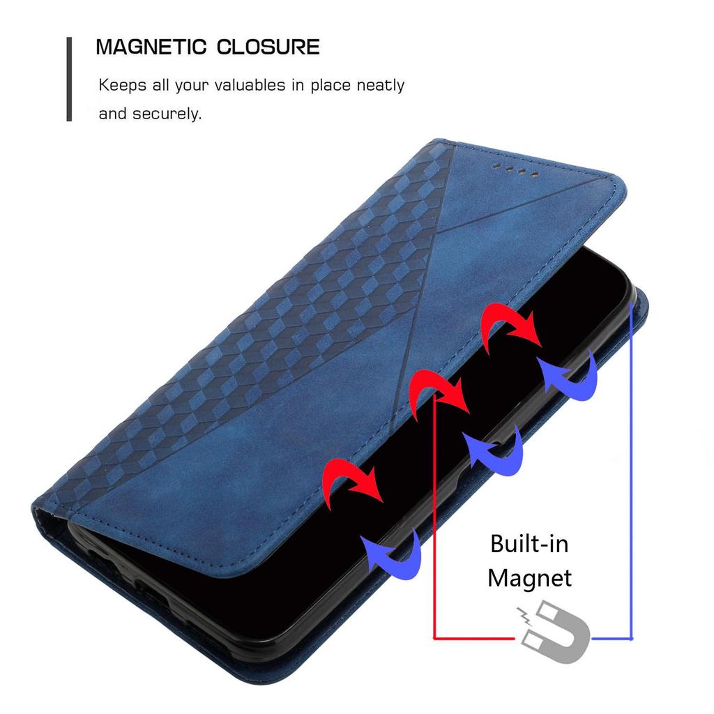 Rhombus Skin-Feel Magnetic Phone Case for Huawei Honor 600 LITE/PRO