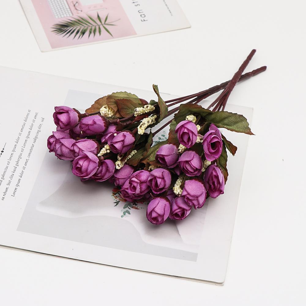 Holiday Accessories DIY Artificial Rosebud Beautiful Bouquet Simulation Rosebud Artificial Flower