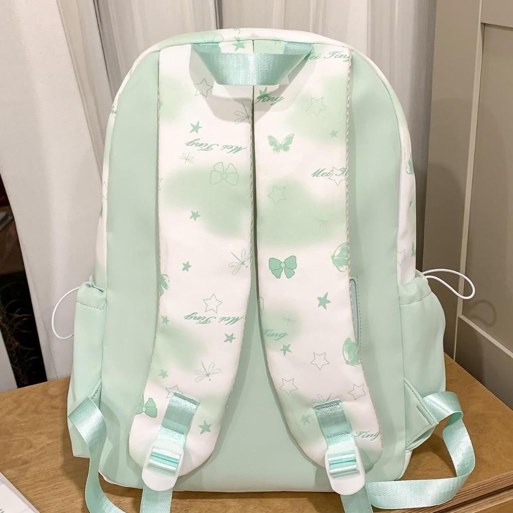 New schoolbag, high-aesthetic Japanese-style Instagram-worthy fresh sweet cute butterfly backpack, lightweight backpack for middle and high school